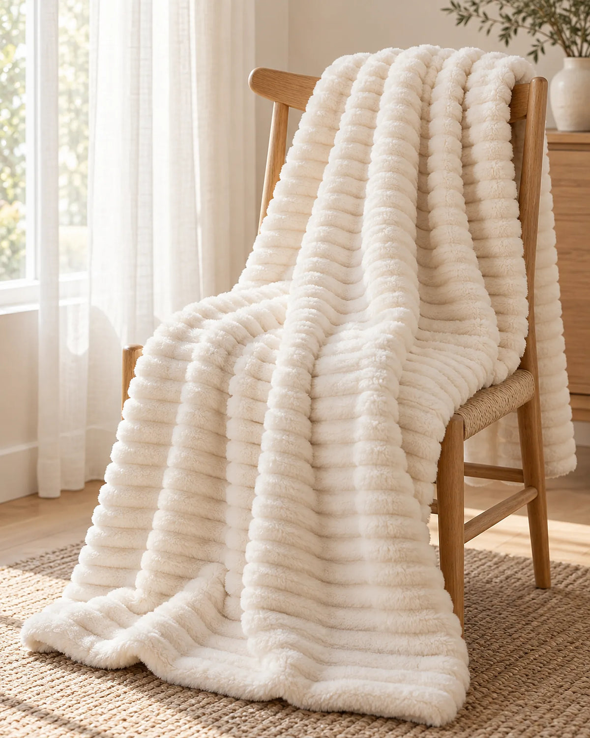 The Cherish Company — ArdoToasty™ Oversized Plush Fleece Blanket in White