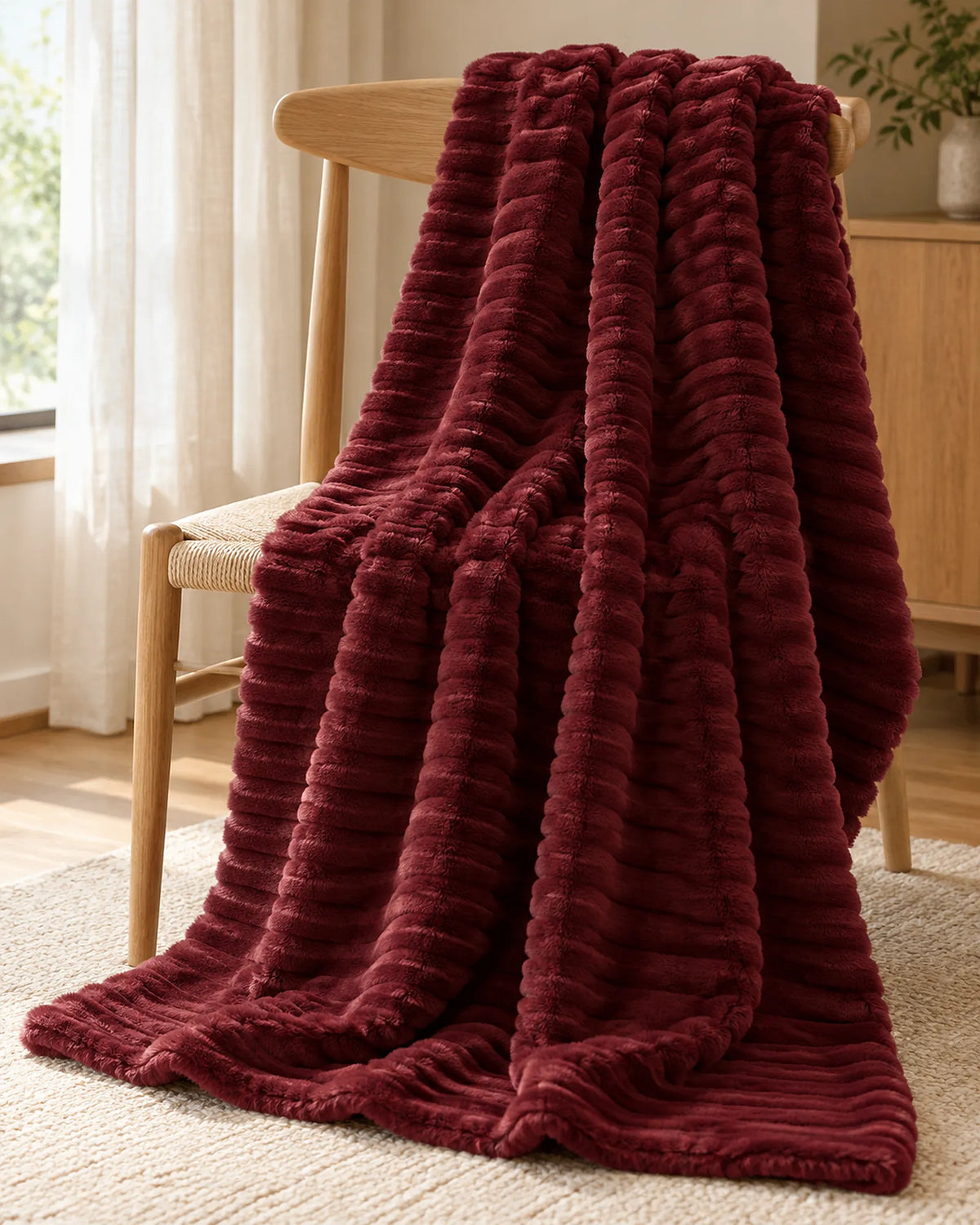 The Cherish Company — ArdoToasty™ Oversized Plush Fleece Blanket in Limited Edition: Wine Red