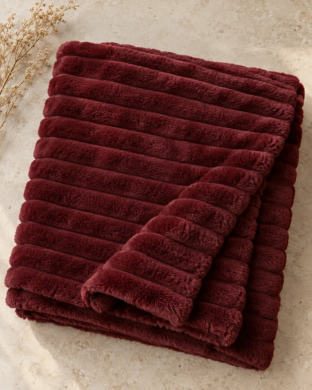 The Cherish Company — ArdoToasty™ Oversized Plush Fleece Blanket in Limited Edition: Wine Red