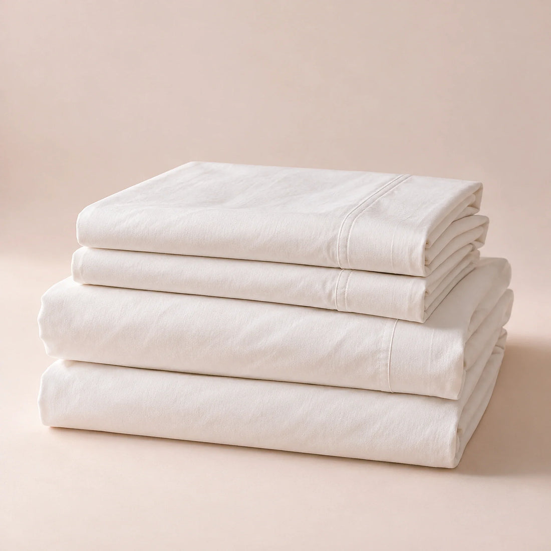 The Cherish Company — Deep-Pocket Organic Cotton Percale Sheet Set in White