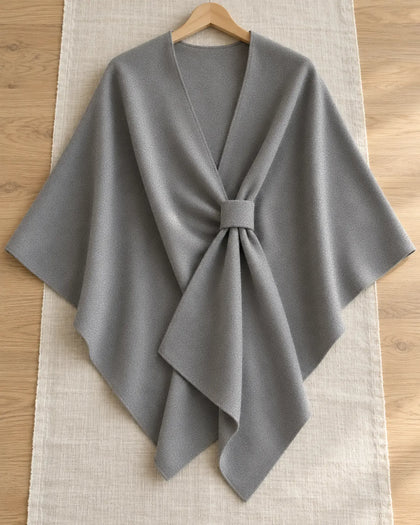 The Cherish Company — Extra-Wide Fleece Drape Wrap in Light Gray