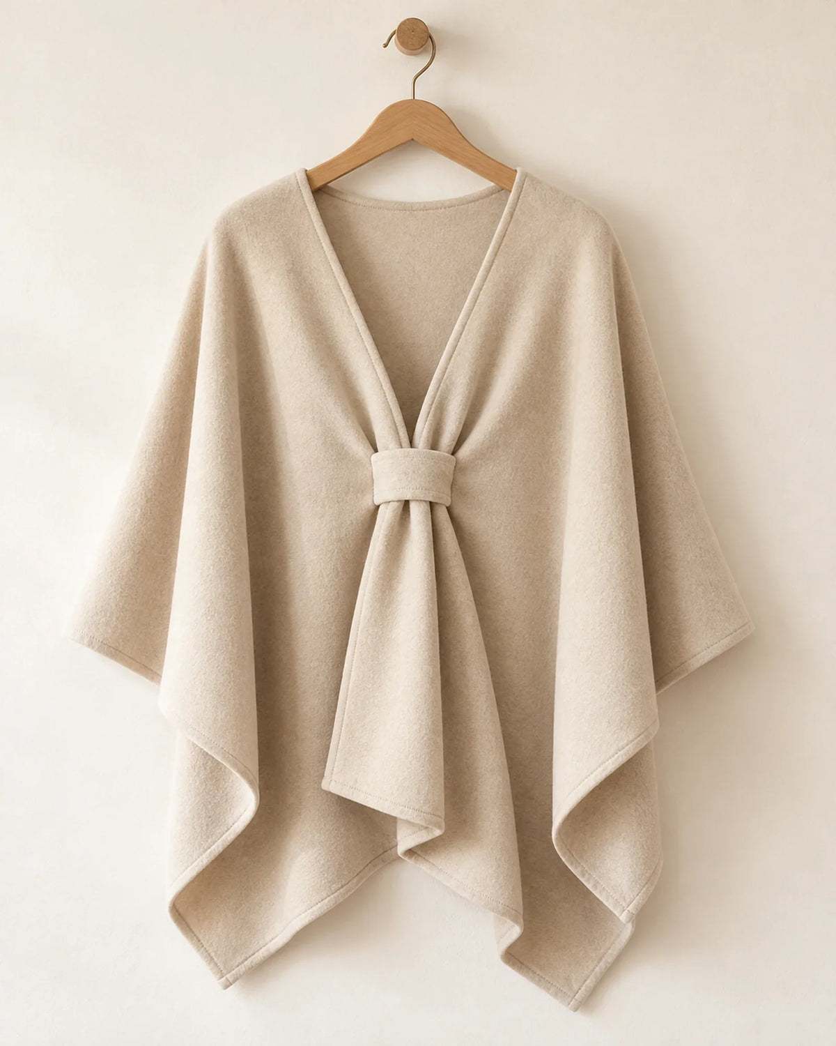 The Cherish Company — Extra-Wide Fleece Drape Wrap in Beige