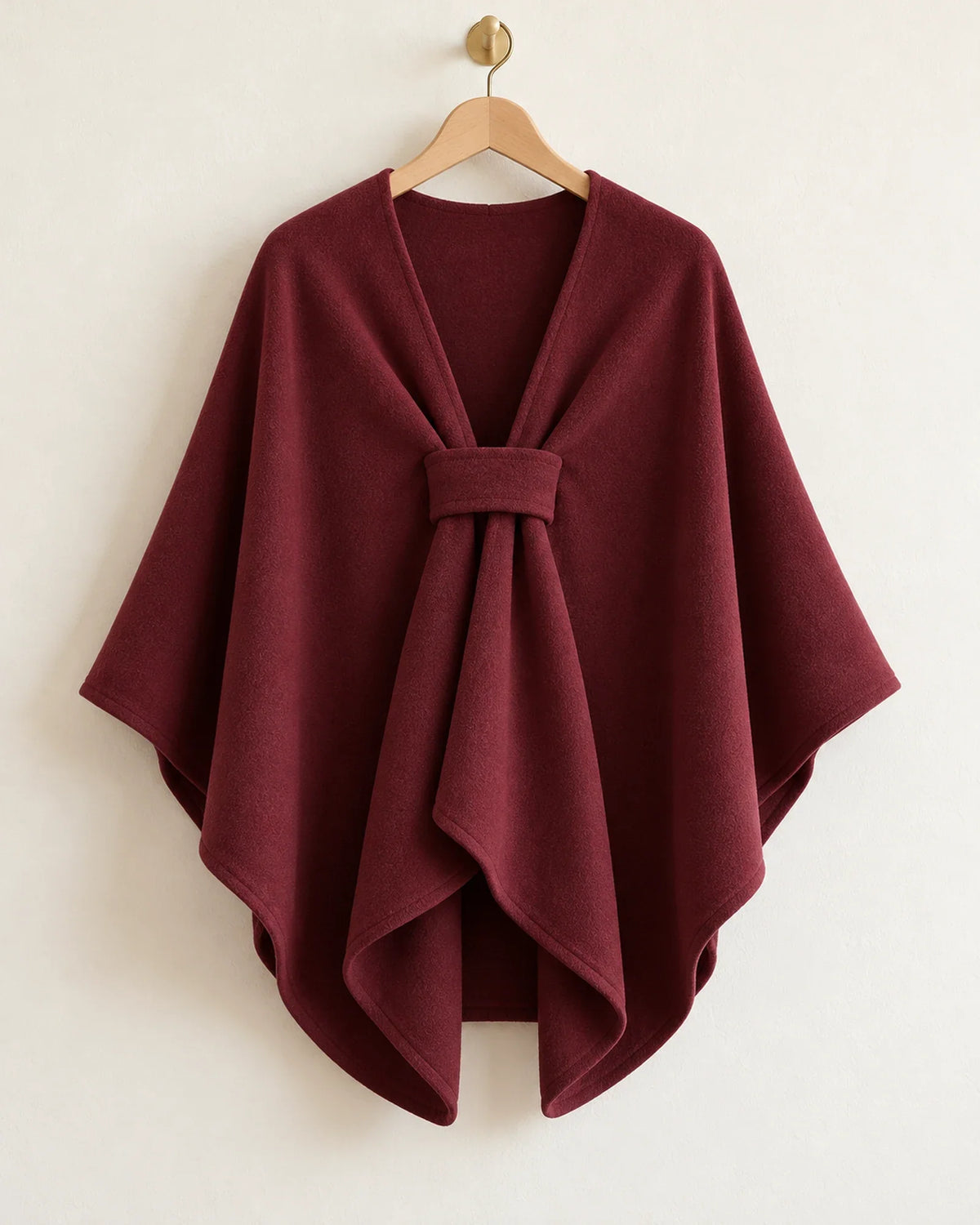 The Cherish Company — Extra-Wide Fleece Drape Wrap in Wine Red
