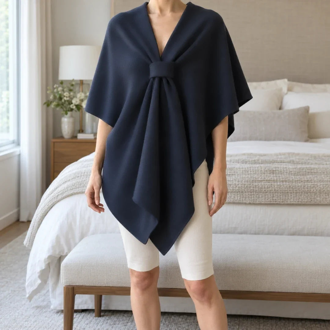 The Cherish Company — Extra-Wide Fleece Drape Wrap in Limited Edition: Navy