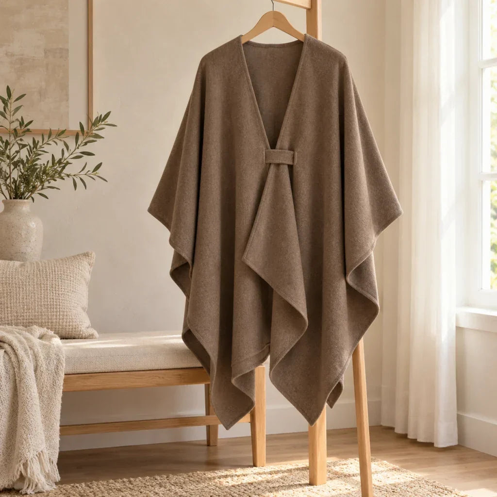 The Cherish Company — Extra-Wide Fleece Drape Wrap in Khaki