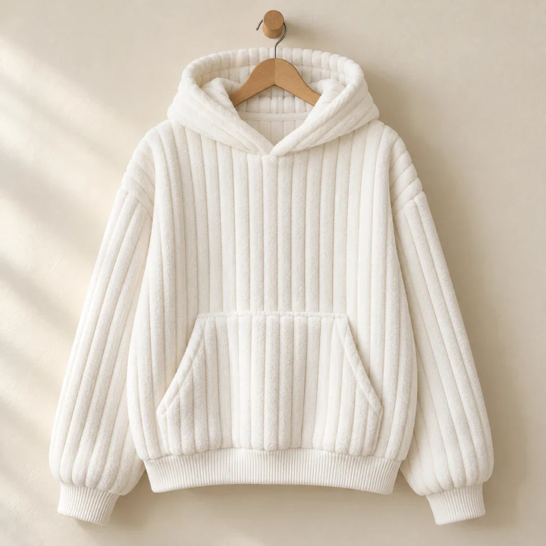 The Cherish Company — Oversized Fleece Lounge Hoodie in White