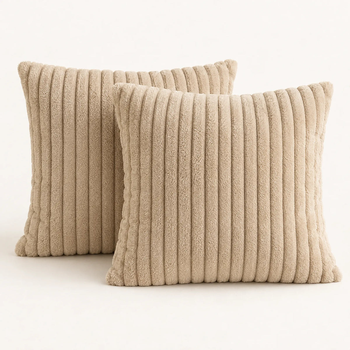 The Cherish Company — Two-Pack Plush Fleece Pillowcases in Dune