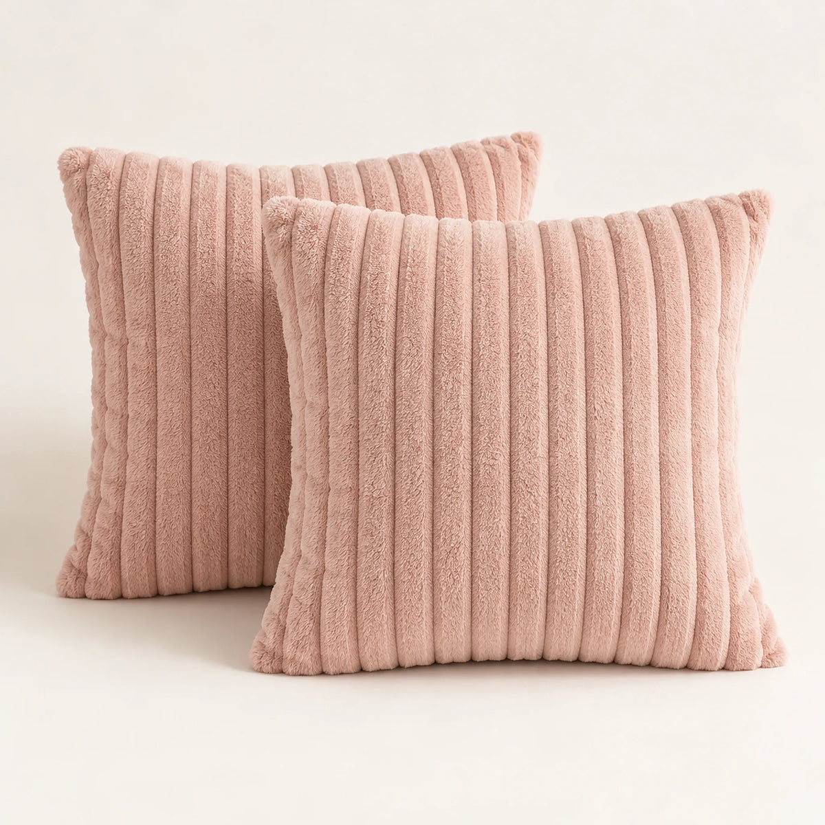 The Cherish Company — Two-Pack Plush Fleece Pillowcases in Pink