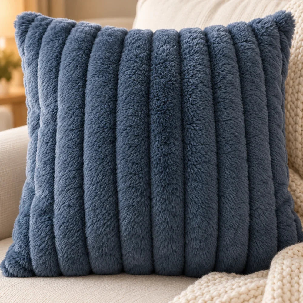 The Cherish Company — Two-Pack Plush Fleece Pillowcases in Blue