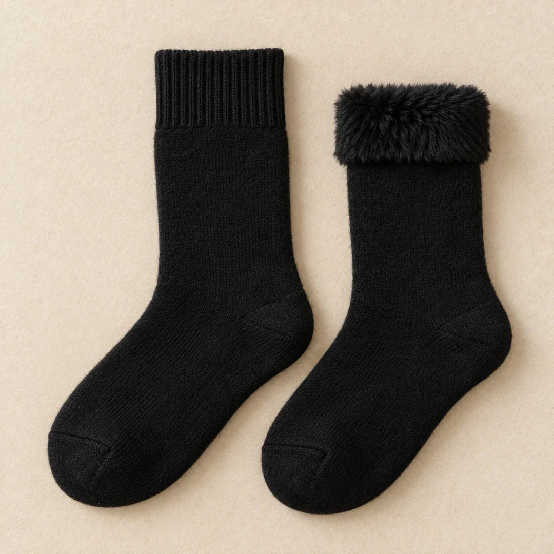 The Cherish Company — Soft Fleece House Socks for Lazy Mornings in Black