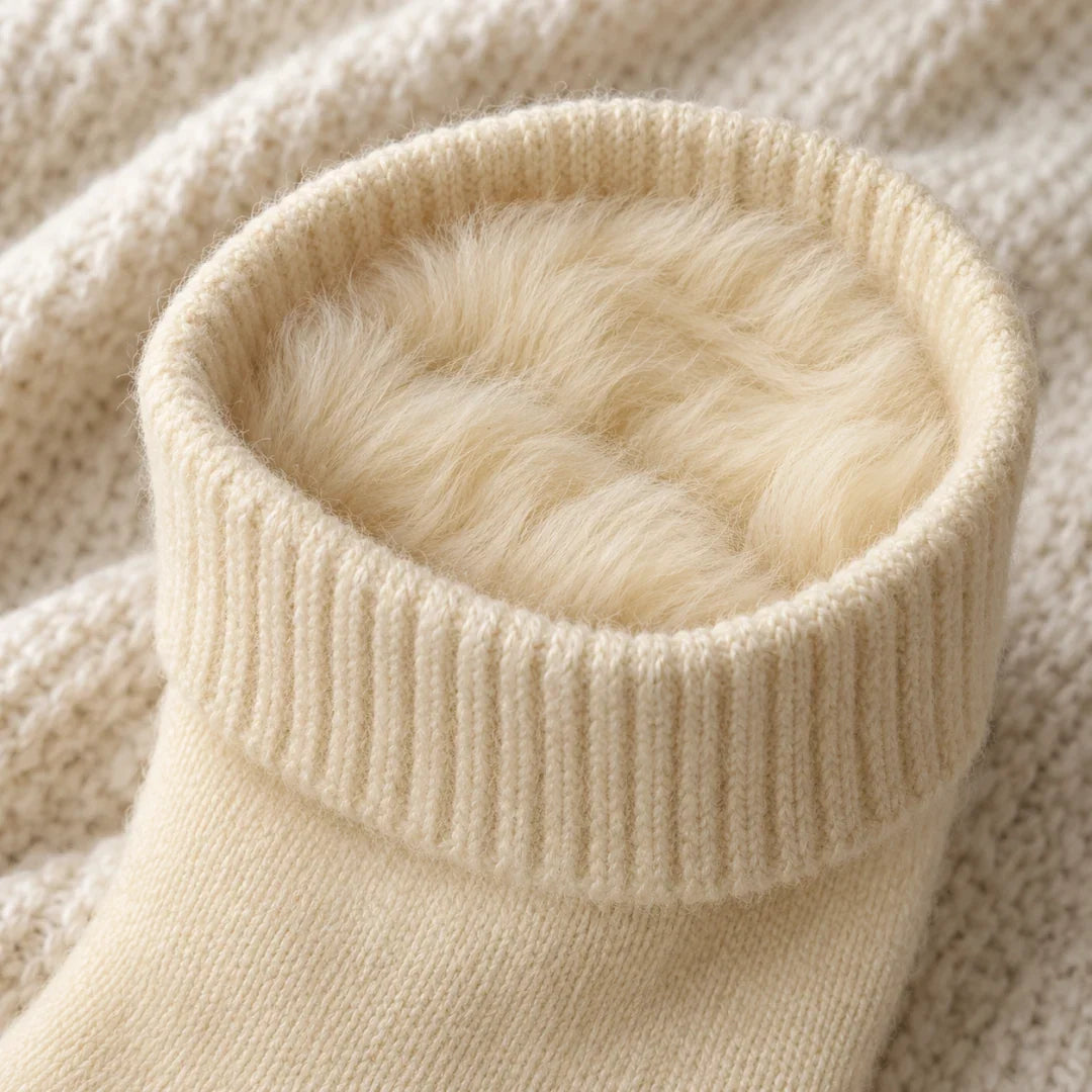 The Cherish Company — Soft Fleece House Socks for Lazy Mornings in Cream