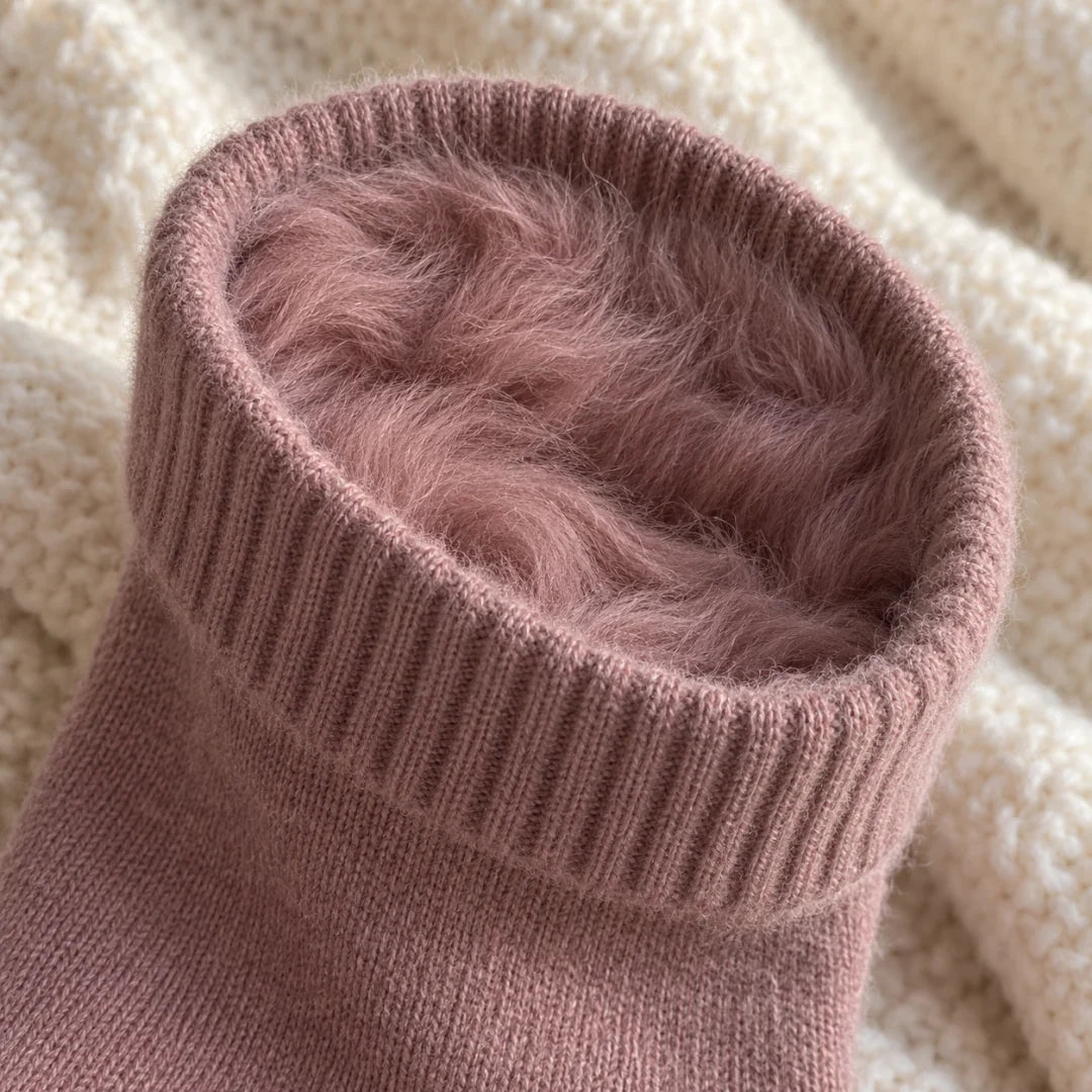 The Cherish Company — Soft Fleece House Socks for Lazy Mornings in Rose