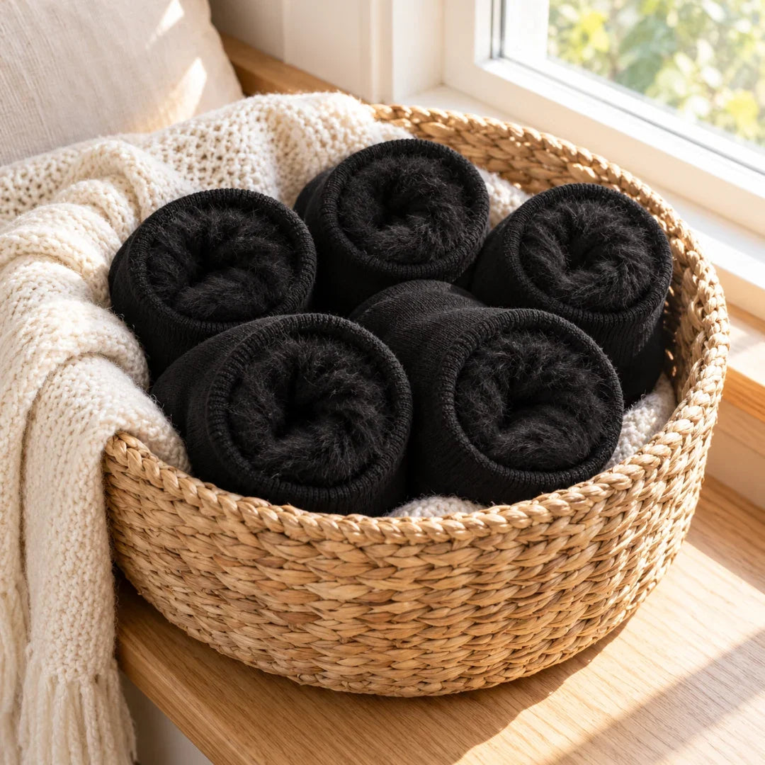 The Cherish Company — Soft Fleece House Socks for Lazy Mornings in Black