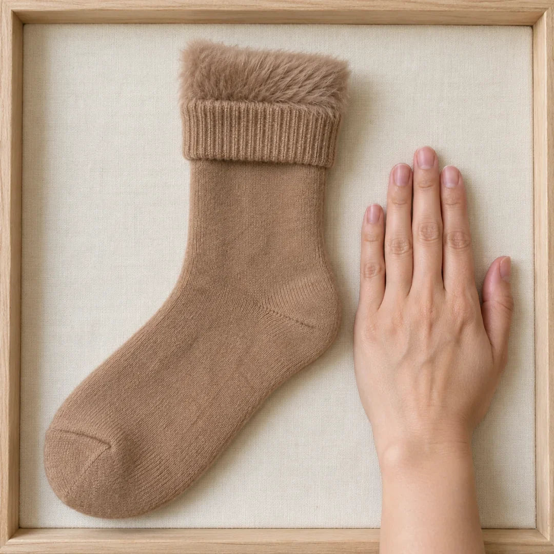 The Cherish Company — Soft Fleece House Socks for Lazy Mornings in Brown