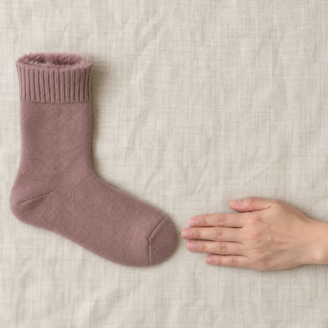 The Cherish Company — Soft Fleece House Socks for Lazy Mornings in Rose