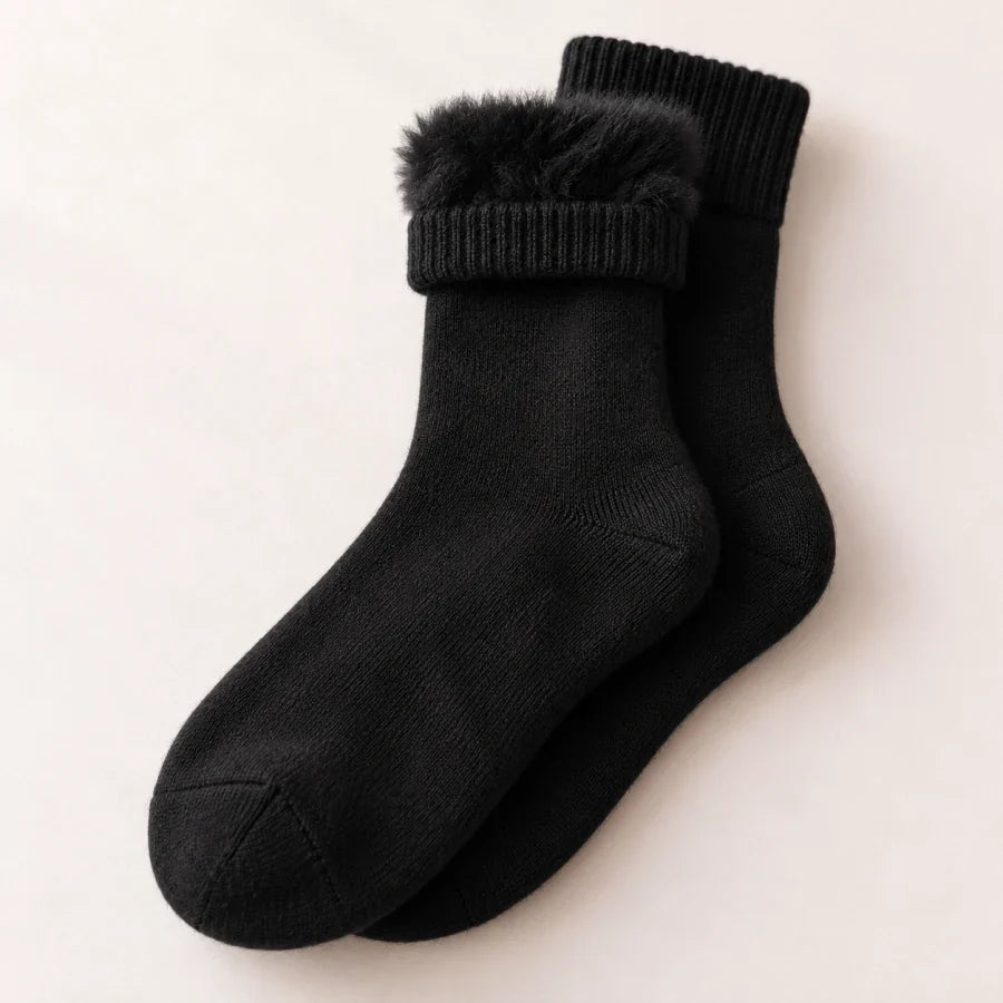 The Cherish Company — Soft Fleece House Socks for Lazy Mornings in Black