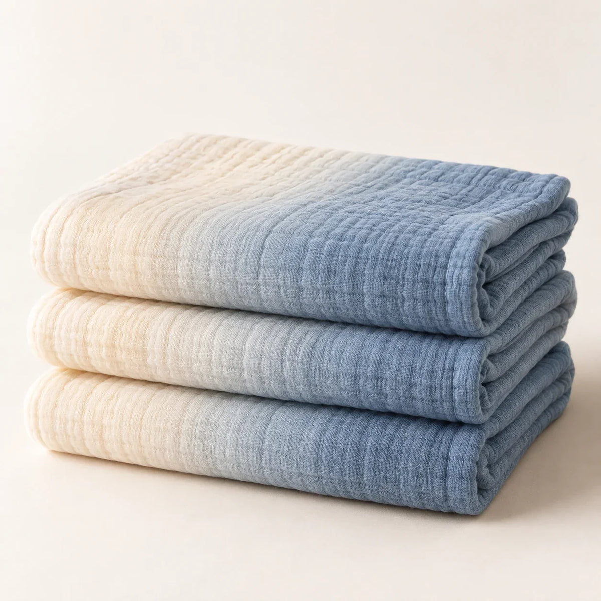 The Cherish Company — Baby Burp Cloths in Absorbent Muslin in Gradient Blue