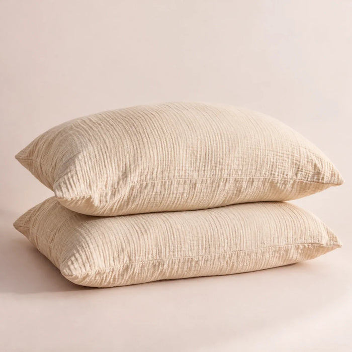 The Cherish Company — Pair of Standard Muslin Pillowcases in Dune
