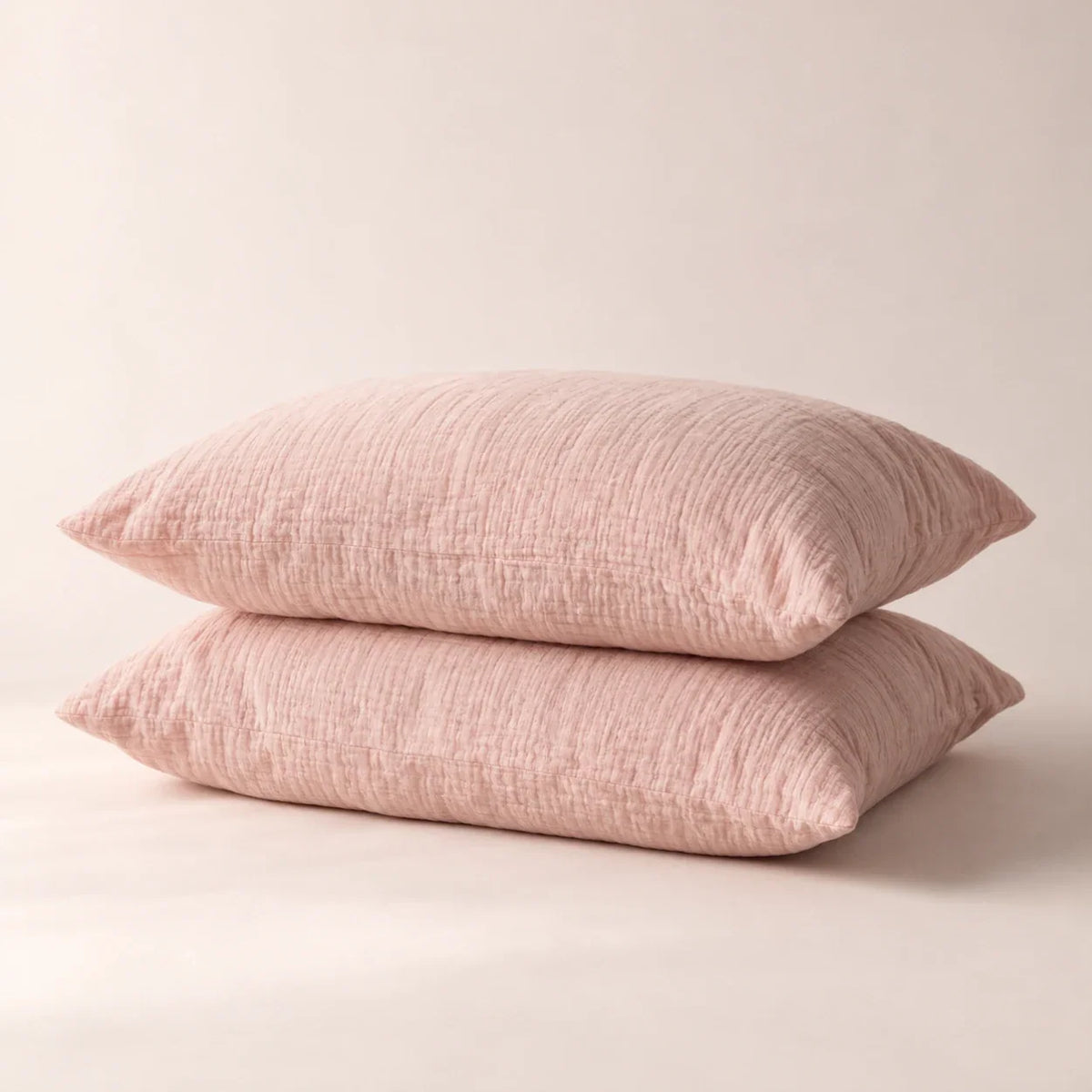 The Cherish Company — Pair of Standard Muslin Pillowcases in Pink