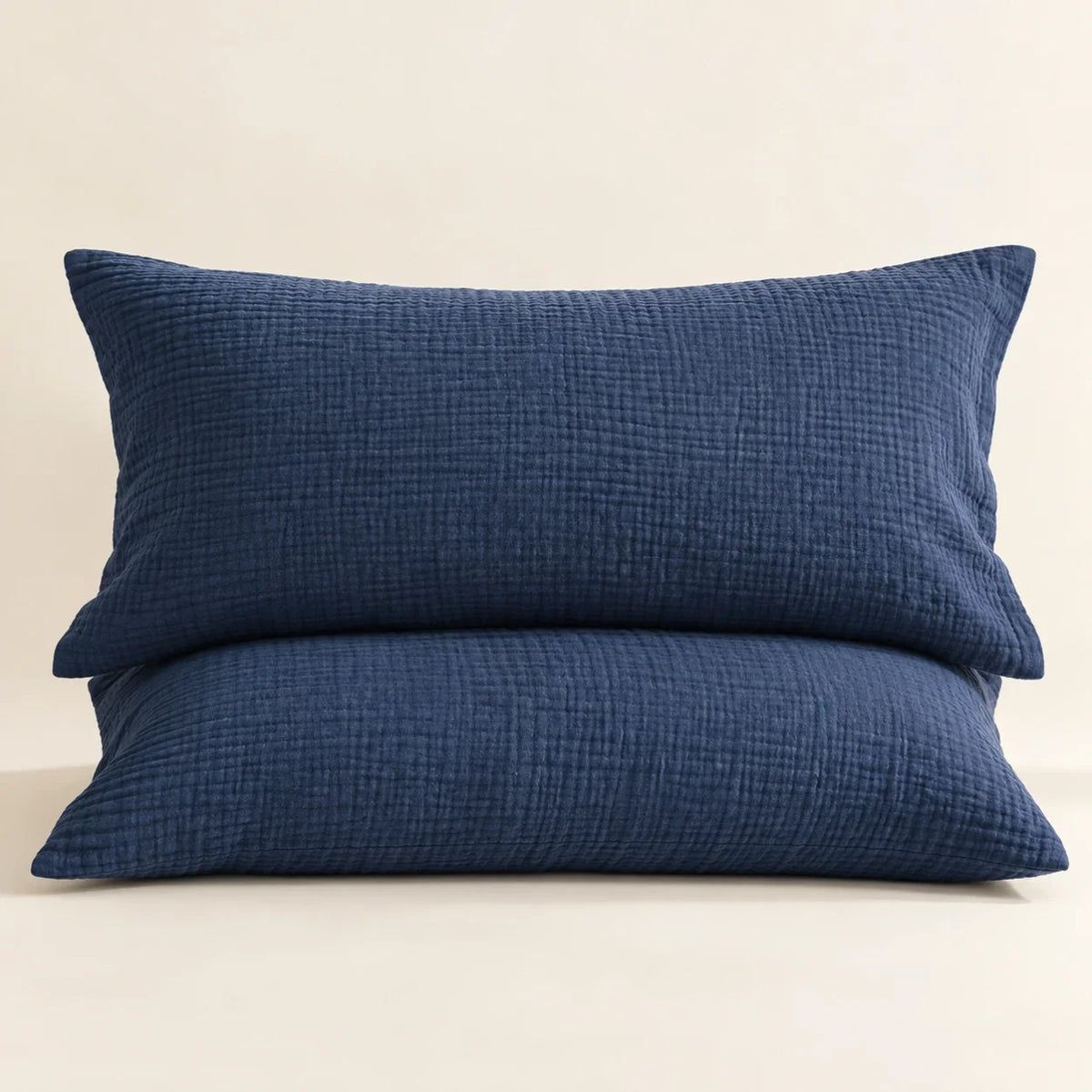 The Cherish Company — Pair of Standard Muslin Pillowcases in Blue