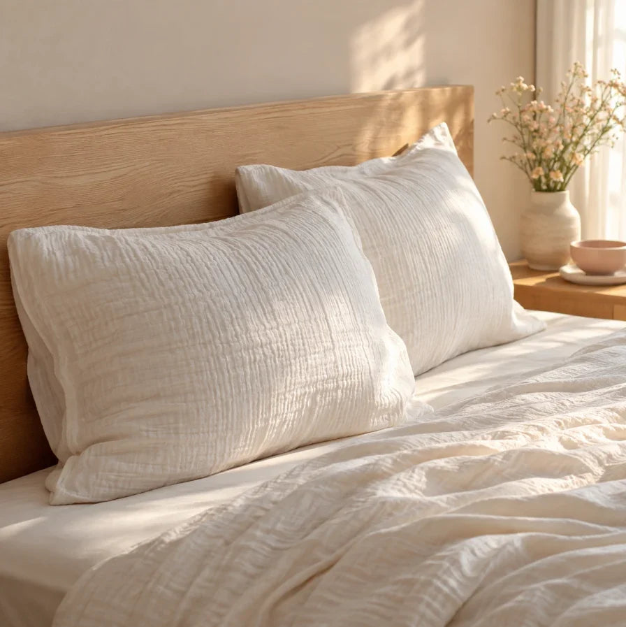 The Cherish Company — Pair of Standard Muslin Pillowcases in White
