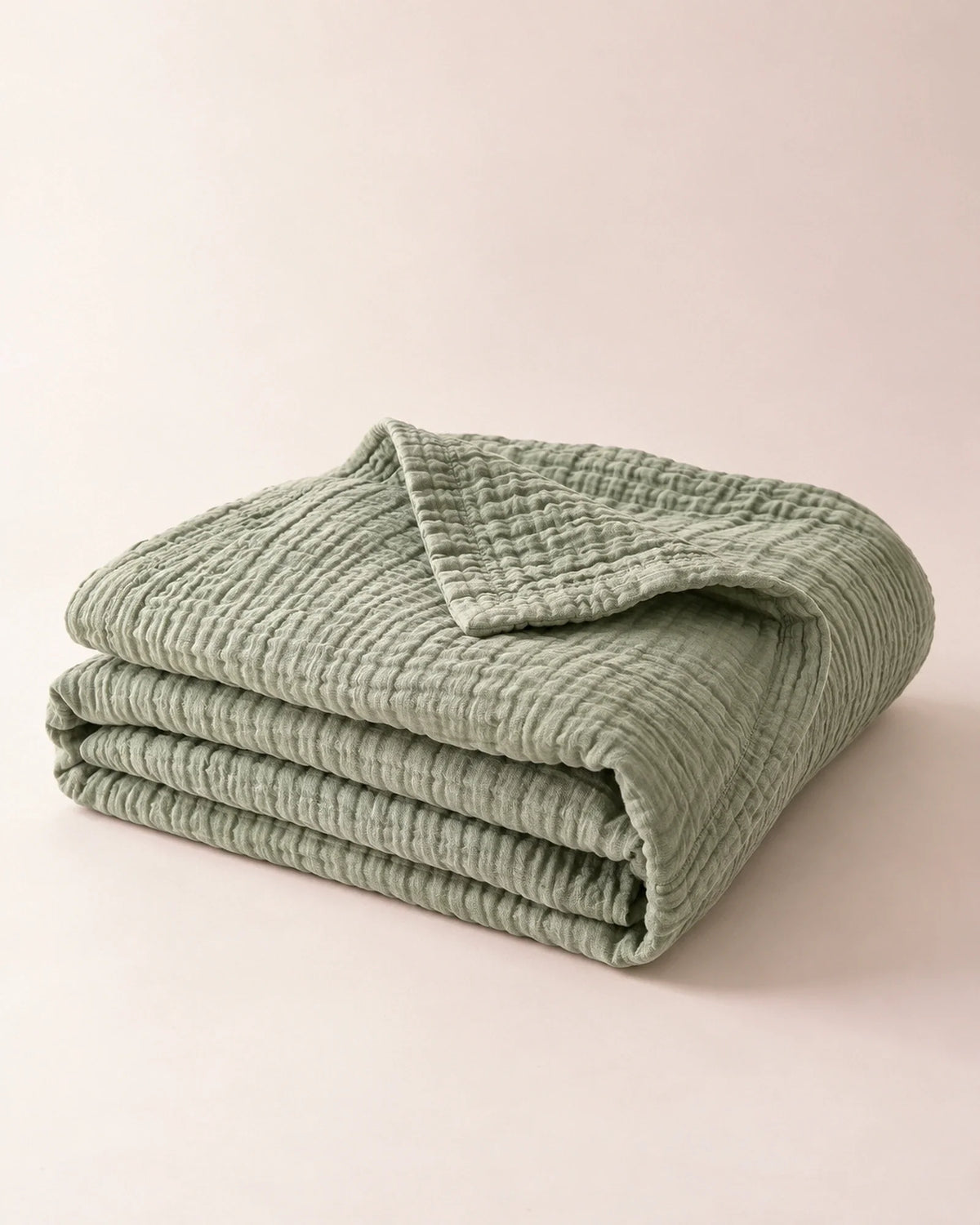 The Cherish Company — AltiCoddle™ Premium Extra-Thick Muslin Blanket in Green