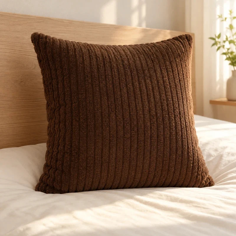 The Cherish Company — Single Square Fleece Pillowcase in Brown