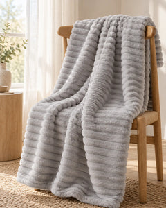 The Cherish Company — ArdoToasty™ Oversized Plush Fleece Blanket in Light Grey