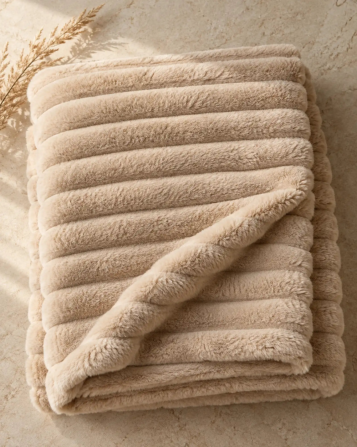 The Cherish Company — ArdoToasty™ Oversized Plush Fleece Blanket in Dune