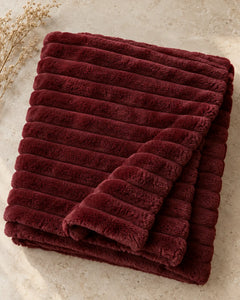 The Cherish Company — ArdoToasty™ Oversized Plush Fleece Blanket in Limited Edition: Wine Red