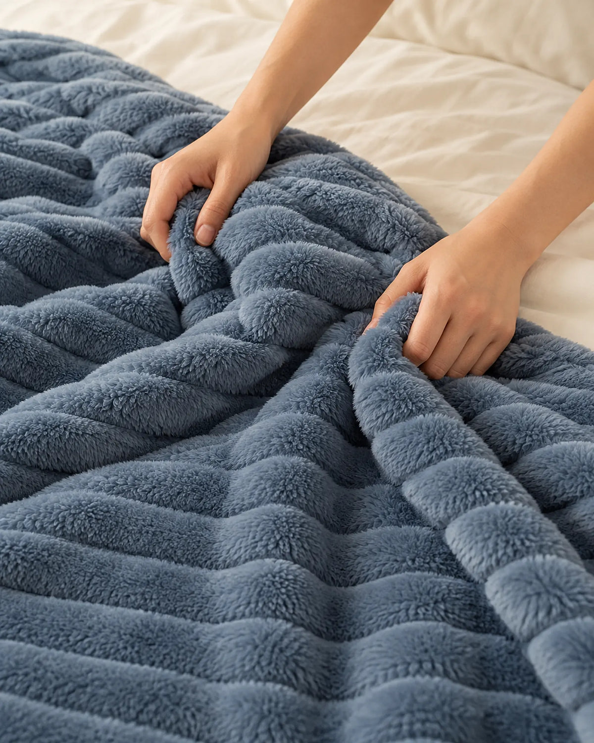 The Cherish Company — ArdoToasty™ Oversized Plush Fleece Blanket in Blue