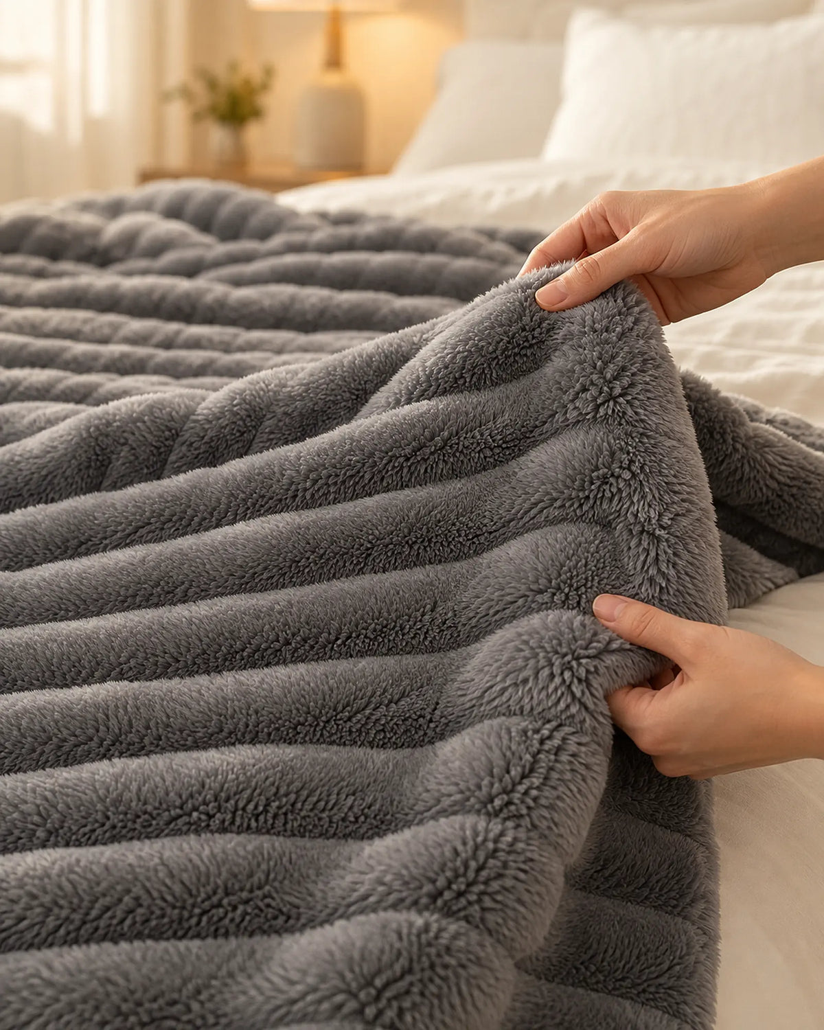The Cherish Company — ArdoToasty™ Oversized Plush Fleece Blanket in Dark Grey