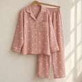 The Cherish Company — Oversized Cotton Pajamas with Heart Print in Pink
