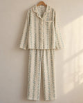 The Cherish Company — Baggy Muslin Pajamas in Two Prints in Meadow Lace