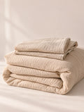 The Cherish Company — Double-Layer Muslin Fitted Sheet Set in Dune