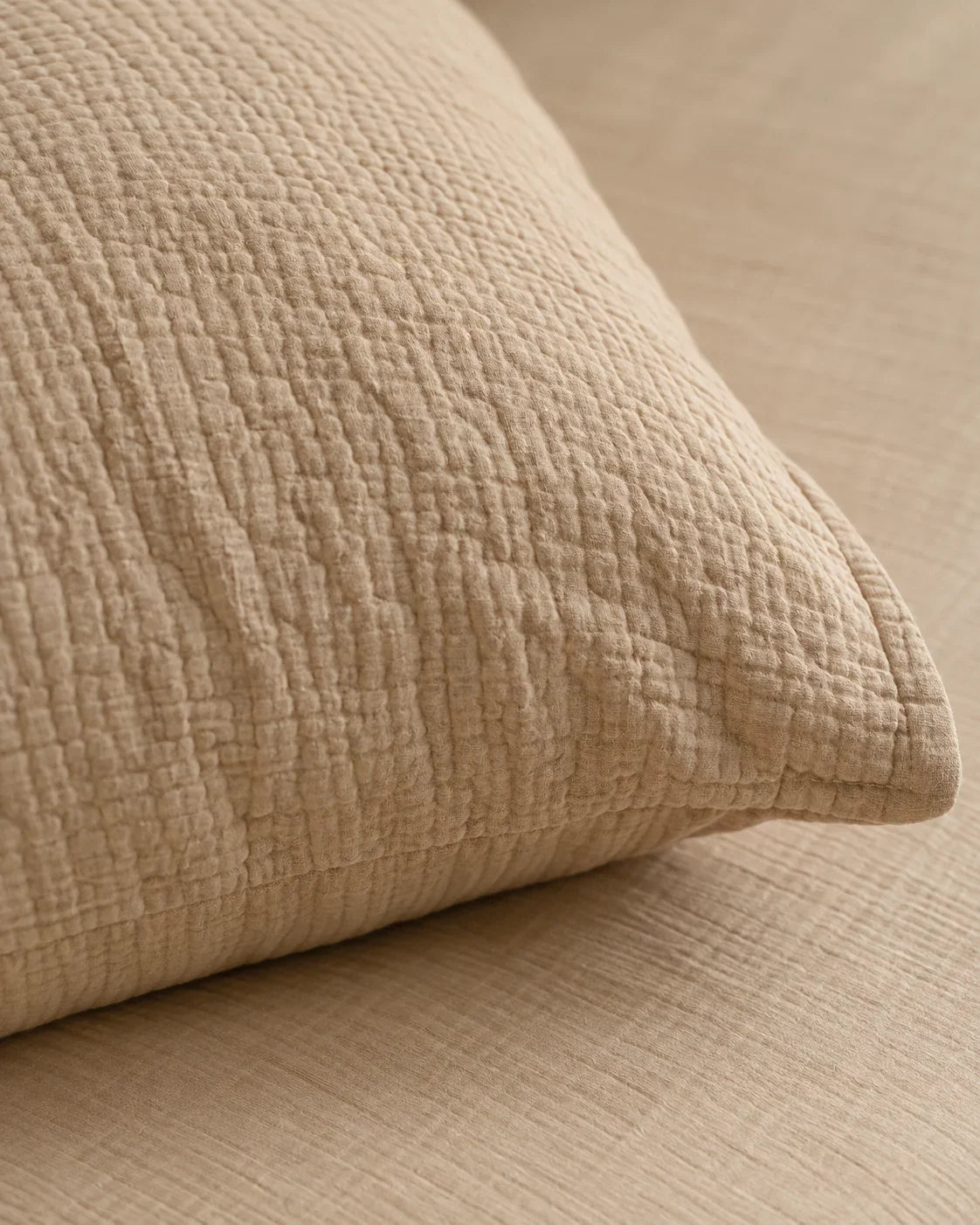 The Cherish Company — Double-Layer Muslin Fitted Sheet Set in Dune