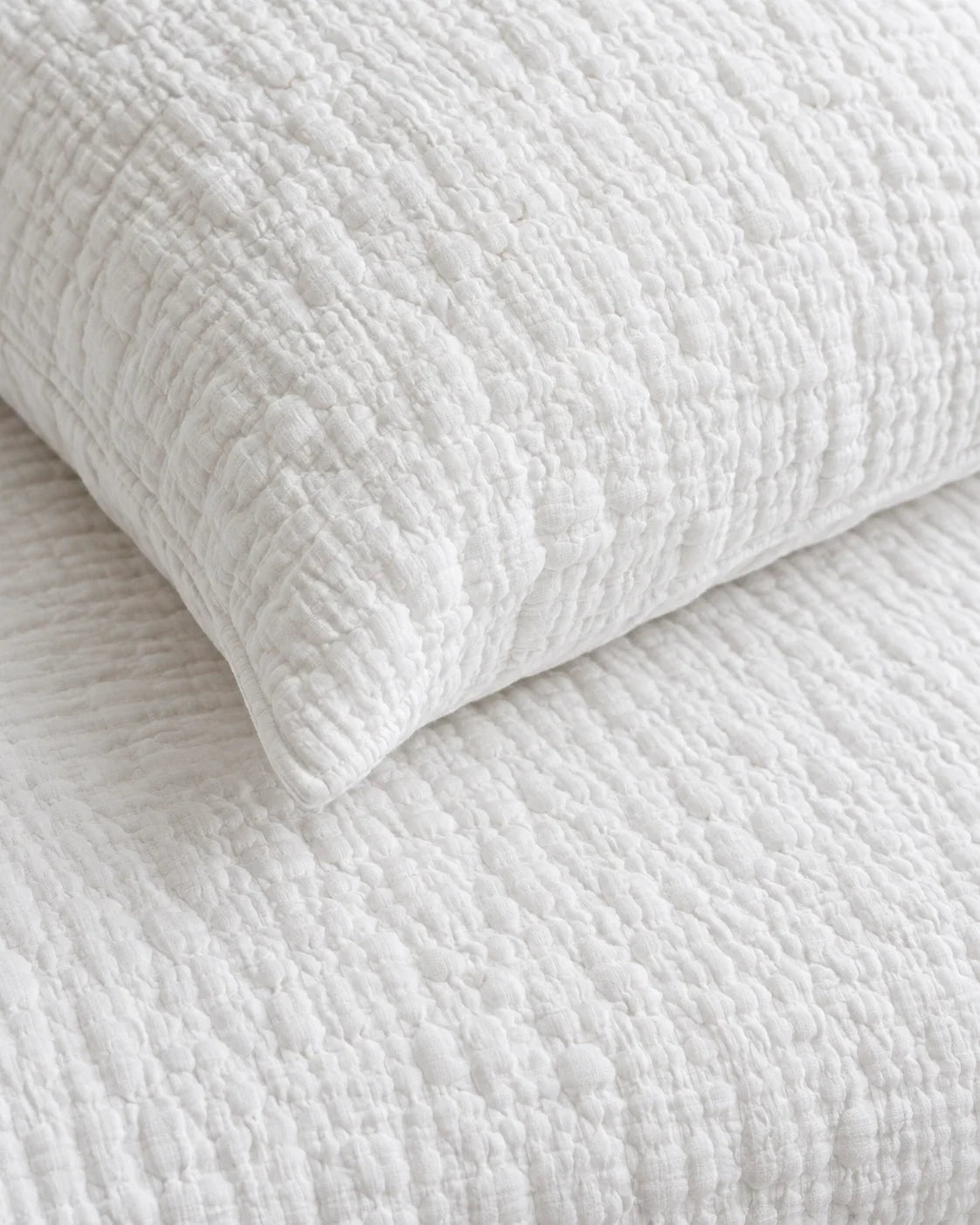 The Cherish Company — Double-Layer Muslin Fitted Sheet Set in White