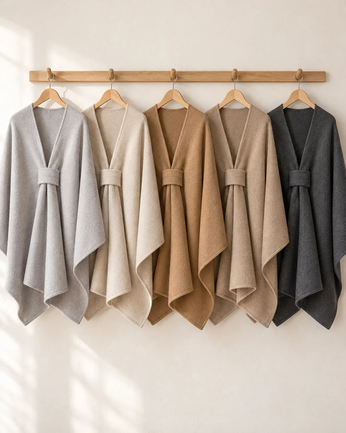 The Cherish Company — Extra-Wide Fleece Drape Wrap in Light Gray, Beige, Camel, Khaki, Dark Gray