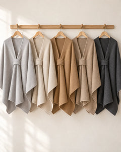 The Cherish Company — Extra-Wide Fleece Drape Wrap in Light Gray, Beige, Camel, Khaki, Dark Gray