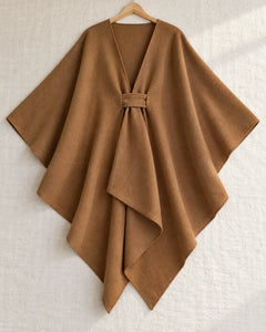 The Cherish Company — Extra-Wide Fleece Drape Wrap in Camel