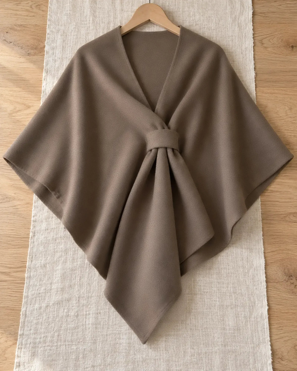 The Cherish Company — Extra-Wide Fleece Drape Wrap in Khaki