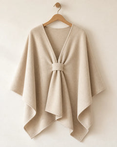 The Cherish Company — Extra-Wide Fleece Drape Wrap in Beige