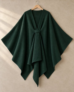 The Cherish Company — Extra-Wide Fleece Drape Wrap in Dark Green