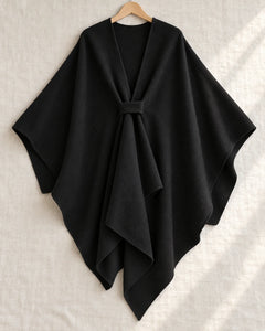 The Cherish Company — Extra-Wide Fleece Drape Wrap in Black