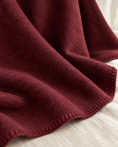 The Cherish Company — Extra-Wide Fleece Drape Wrap in Wine Red