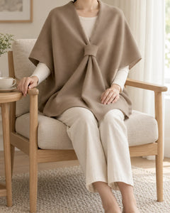 The Cherish Company — Extra-Wide Fleece Drape Wrap in Beige