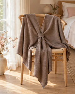 The Cherish Company — Extra-Wide Fleece Drape Wrap in Khaki