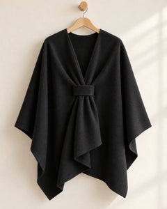 The Cherish Company — Extra-Wide Fleece Drape Wrap in Black