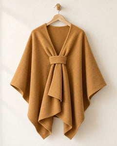 The Cherish Company — Extra-Wide Fleece Drape Wrap in Camel