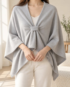 The Cherish Company — Extra-Wide Fleece Drape Wrap in Light Gray